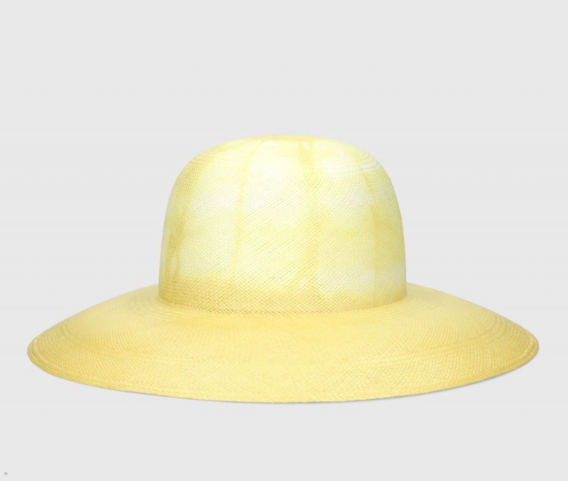 Chapeaux De Paille Borsalino Violet Panama Quito Delava Jaune | RRO-79998422