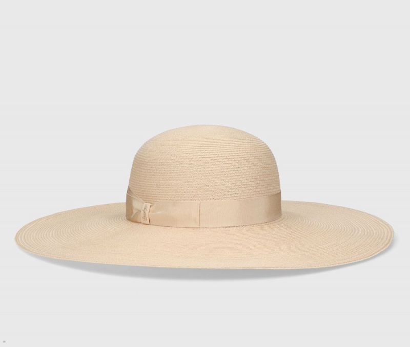 Chapeaux De Paille Borsalino Laura Braided Hemp Beige | XYK-11865723