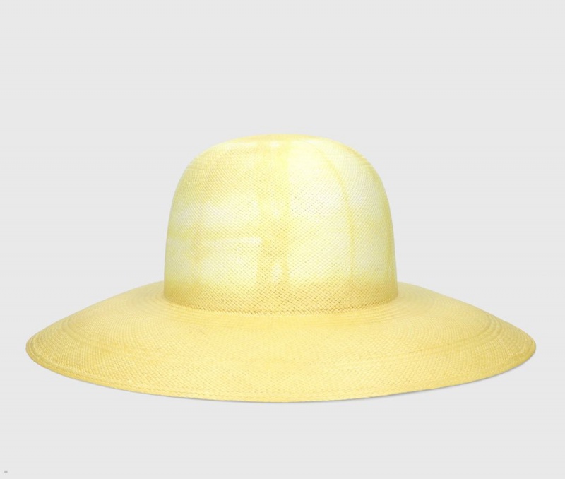 Chapeaux De Paille Borsalino Violet Panama Quito Delava Jaune | RRO-79998422