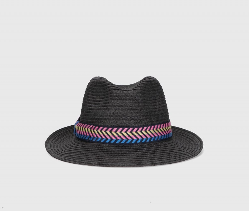 Chapeaux De Paille Borsalino Paiper In Paper Braid Noir | YAI-39734390