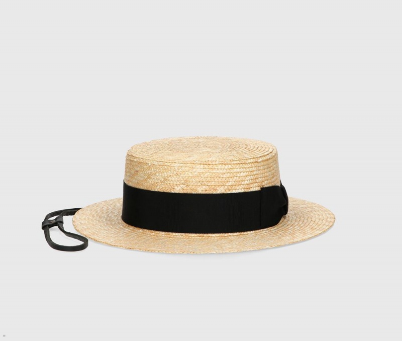 Chapeaux De Paille Borsalino Magiostrina With Chin Brides Marron | PGB-96768292