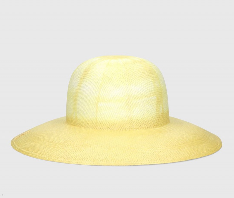 Chapeaux De Paille Borsalino Violet Panama Quito Delava Jaune | RRO-79998422