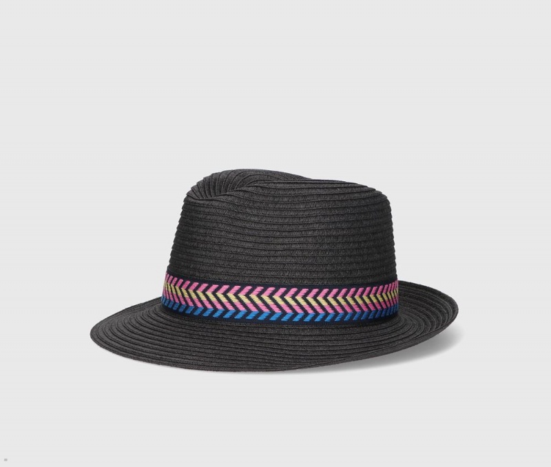 Chapeaux De Paille Borsalino Paiper In Paper Braid Noir | YAI-39734390