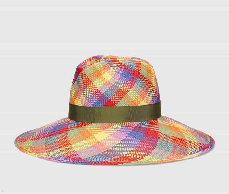 Chapeaux De Paille Borsalino Sophie Panama Quito Multicolore | BSM-59652249