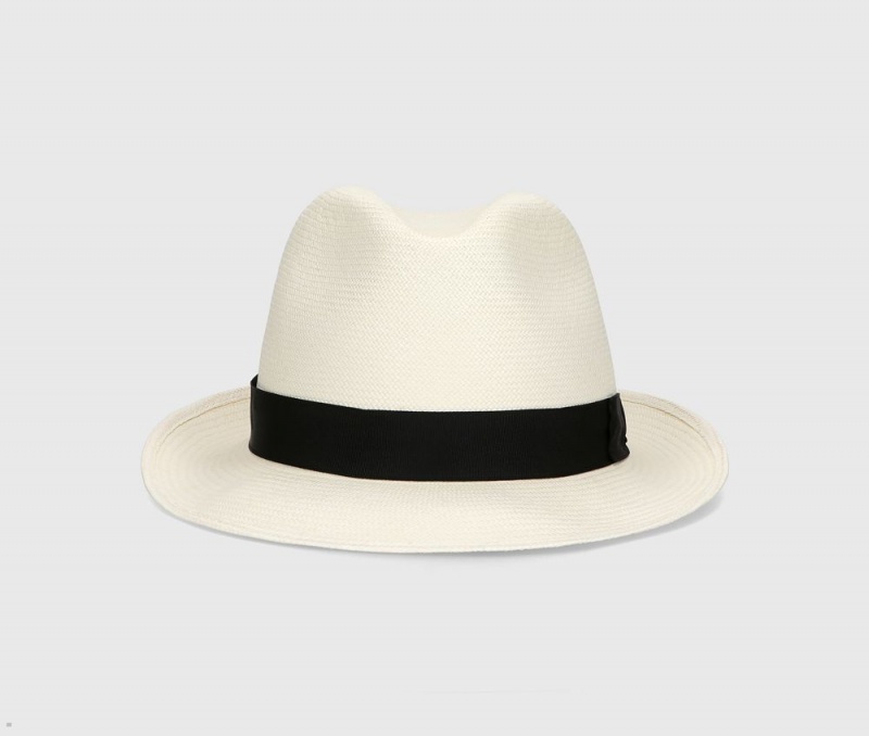 Chapeaux De Paille Borsalino Federico Panama Fine Medium Brim Noir | QPY-29743289