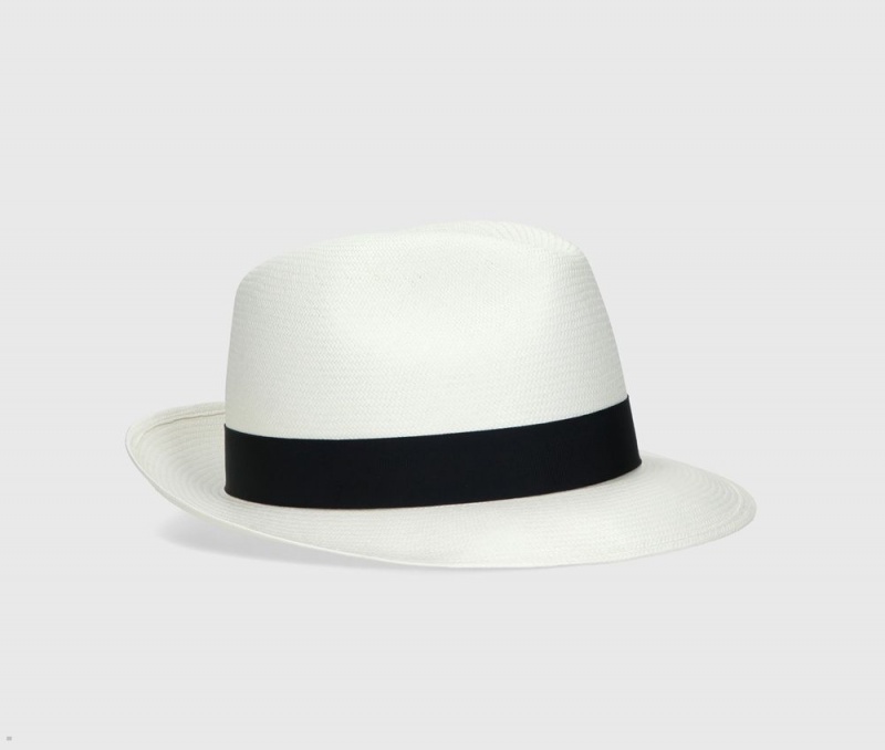 Chapeaux De Paille Borsalino Federico Panama Fine Medium Brim Noir | DKZ-17945117