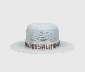 Chapeaux De Paille Borsalino Crochet Panama Bleu | XTB-40551484