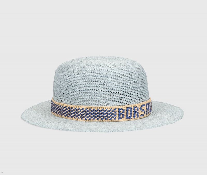 Chapeaux De Paille Borsalino Crochet Panama Bleu | XTB-40551484