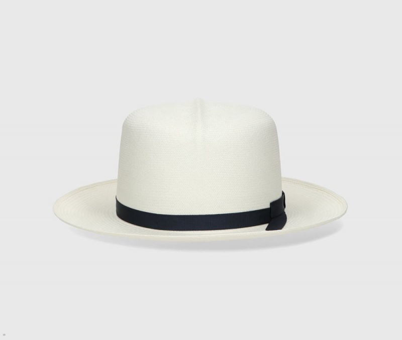 Chapeaux De Paille Borsalino Colonial Panama Montecristi Blanche | HHG-94374692