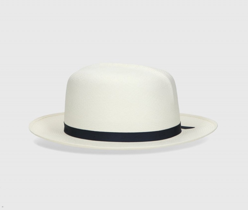 Chapeaux De Paille Borsalino Colonial Panama Montecristi Blanche | HHG-94374692