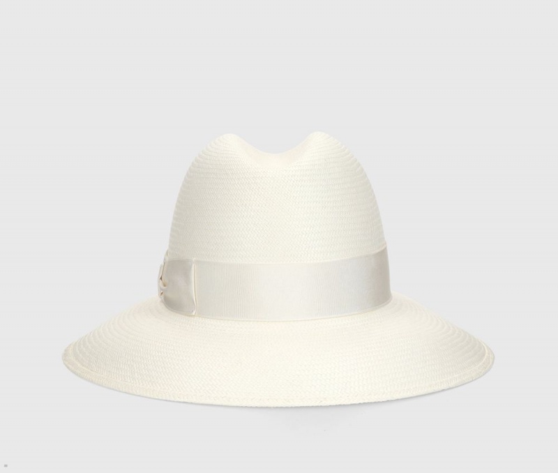 Chapeaux De Paille Borsalino Claudette Panama Fine Larges Brim Blanche | VMU-49227111