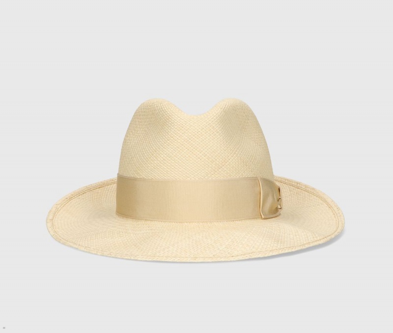 Chapeaux De Paille Borsalino Amedeo Panama Quito Larges Brim Beige | OLQ-85305253