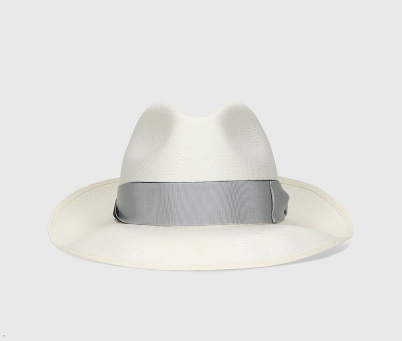 Chapeaux De Paille Borsalino Amedeo Panama Extra-Fine Argent | HEA-35835754