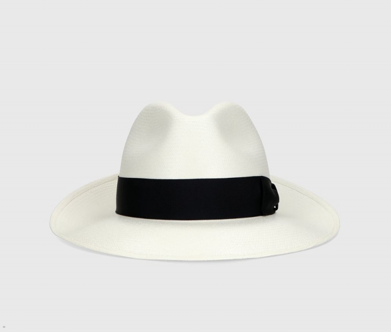 Chapeaux De Paille Borsalino Amedeo Fine Panama Larges Brim Noir | HLM-99288744