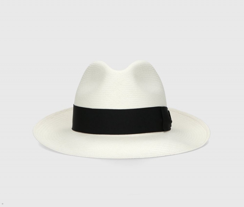 Chapeaux De Paille Borsalino Amedeo Fine Panama Larges Brim Noir | VNG-87228980