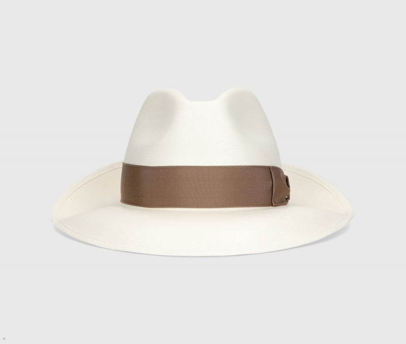 Chapeaux De Paille Borsalino Amedeo Fine Panama Larges Brim Marron | XUL-87186693