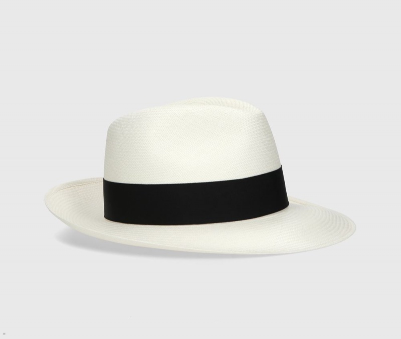 Chapeaux De Paille Borsalino Amedeo Fine Panama Larges Brim Noir | VNG-87228980