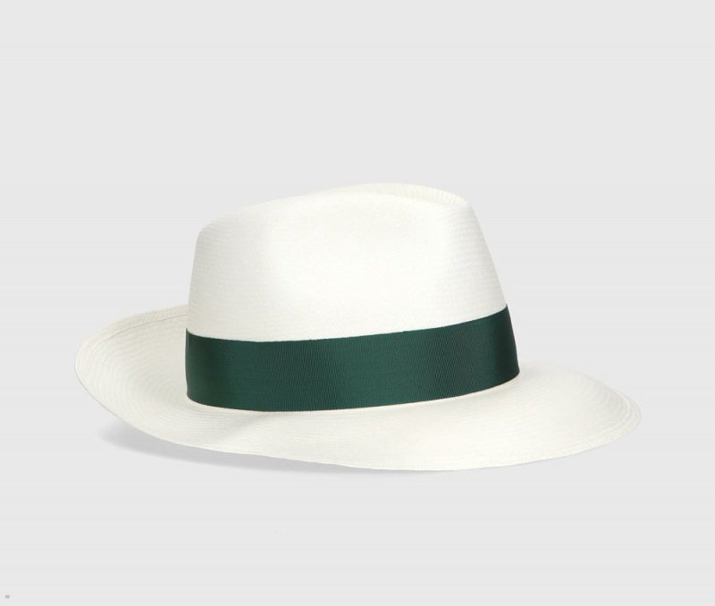 Chapeaux De Paille Borsalino Amedeo Fine Panama Larges Brim Vert | KYH-71880423