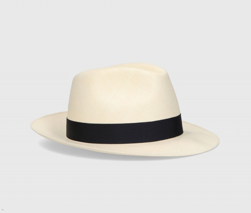 Chapeaux De Paille Borsalino Alexander Montecristi Panama Extra-Fine Noir | WHP-20565687