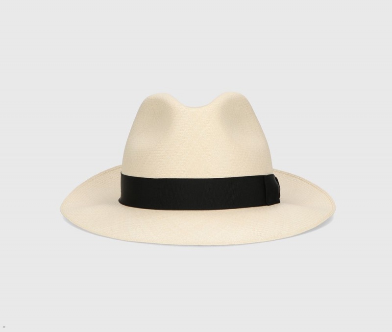 Chapeaux De Paille Borsalino Alexander Fine Montecristi Noir | JFQ-15611783