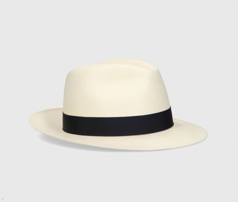 Chapeaux De Paille Borsalino Alexander Fine Montecristi Noir | GEA-17291092