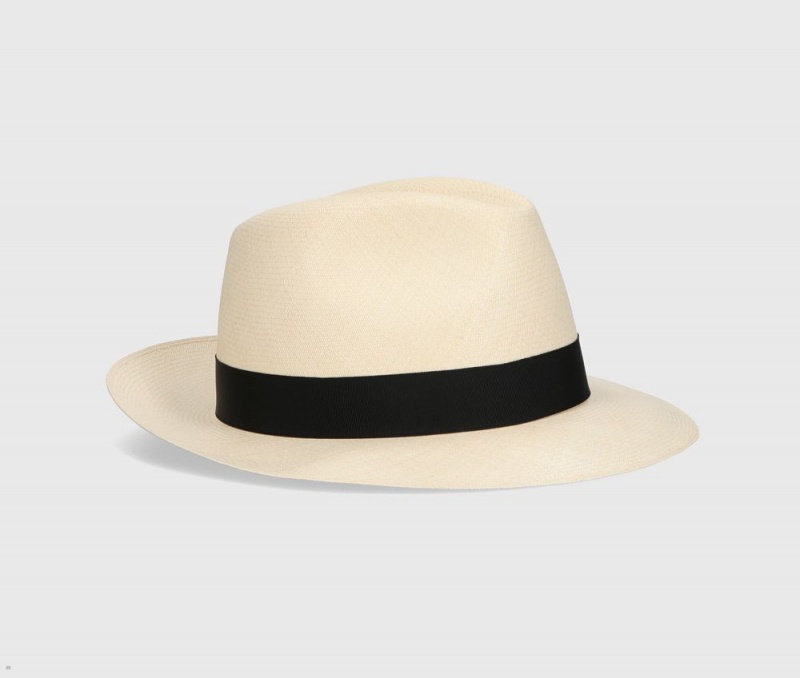 Chapeaux De Paille Borsalino Alexander Fine Montecristi Noir | JFQ-15611783