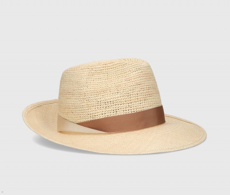 Chapeaux De Paille Borsalino Amedeo Panama Semi-Crochet With Twisted Hat Band Marron | IIG-23830315