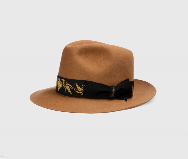 Chapeau Feutre Borsalino The Bogart Cut 5 Marron | OLA-93450119