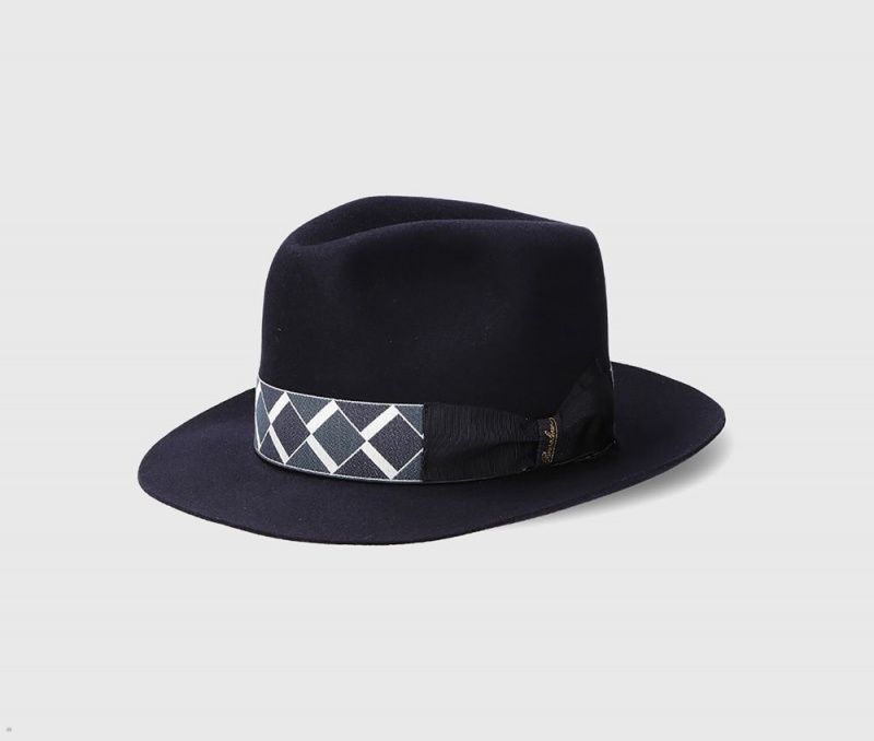 Chapeau Feutre Borsalino The Bogart Cut 3 Bleu Marine | ODD-95489024