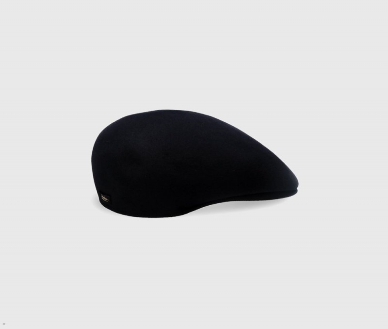 Chapeau Feutre Borsalino Golf Cap Noir | SKD-31627666