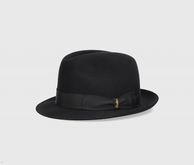 Chapeau Feutre Borsalino Giacomo Marengo Noir | TBZ-03358391