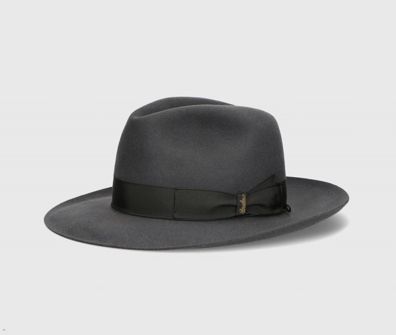 Chapeau Feutre Borsalino Folar Large Brim Grise | IRX-47892307