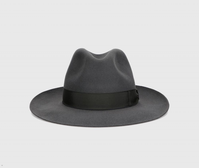 Chapeau Feutre Borsalino Folar Large Brim Grise | IRX-47892307