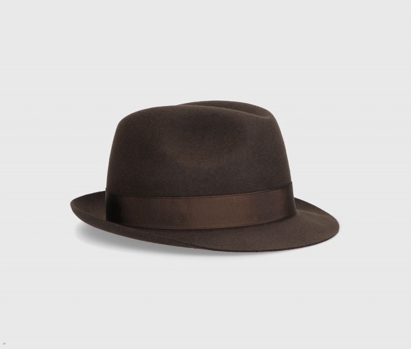 Chapeau Feutre Borsalino Giacomo Marengo Marron Foncé | CXL-14022875