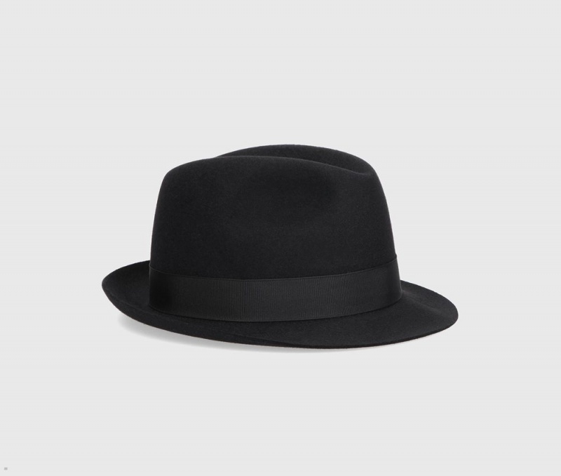 Chapeau Feutre Borsalino Giacomo Marengo Noir | TBZ-03358391