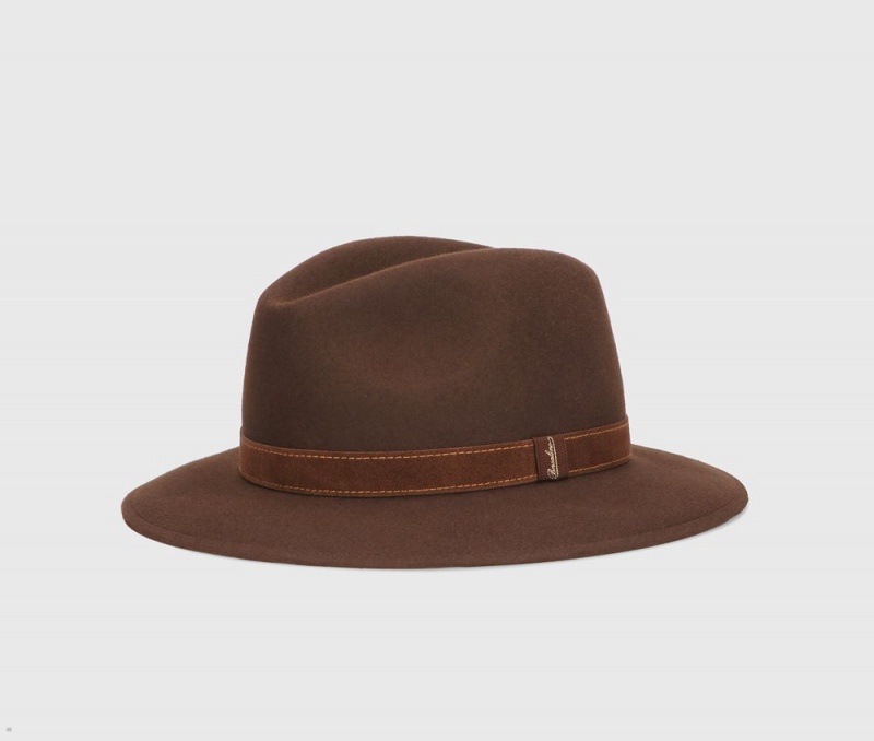 Chapeau Feutre Borsalino Country Alessandria Marron Foncé | ELS-98249226