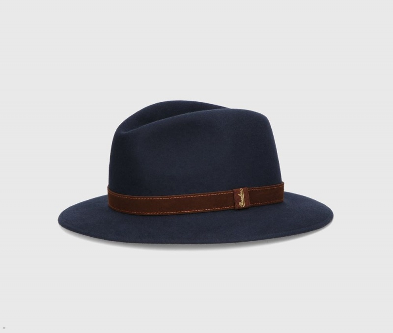 Chapeau Feutre Borsalino Country Alessandria Bleu Marine | STG-77929717