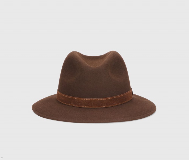 Chapeau Feutre Borsalino Country Alessandria Marron Foncé | ELS-98249226