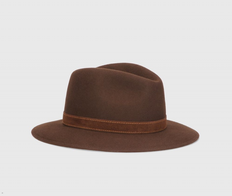 Chapeau Feutre Borsalino Country Alessandria Marron Foncé | ELS-98249226