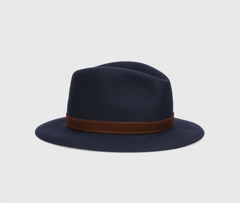 Chapeau Feutre Borsalino Country Alessandria Bleu Marine | STG-77929717