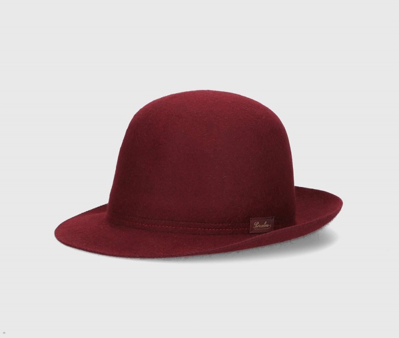 Chapeau Feutre Borsalino Claudio Traveller Medium Brim Bordeaux | YFM-69788482