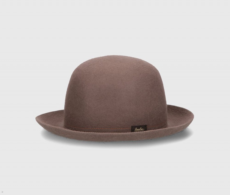 Chapeau Feutre Borsalino Claudio Traveller Medium Brim Marron | PIB-08512984