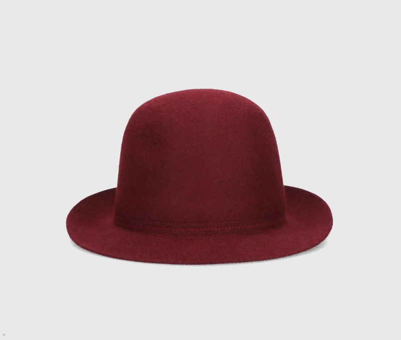 Chapeau Feutre Borsalino Claudio Traveller Medium Brim Bordeaux | YFM-69788482