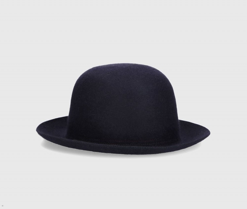 Chapeau Feutre Borsalino Claudio Traveller Medium Brim Bleu Marine | VIK-28261736