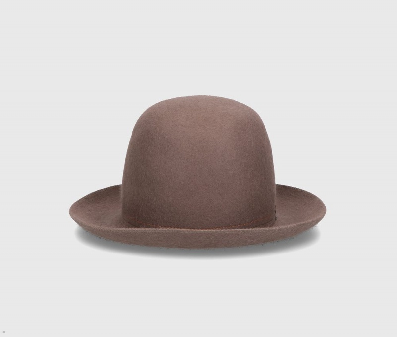 Chapeau Feutre Borsalino Claudio Traveller Medium Brim Marron | PIB-08512984