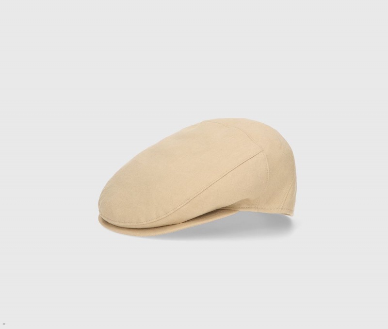 Casquette Plate Borsalino Vincenzo Soft Beige | BDD-32665635