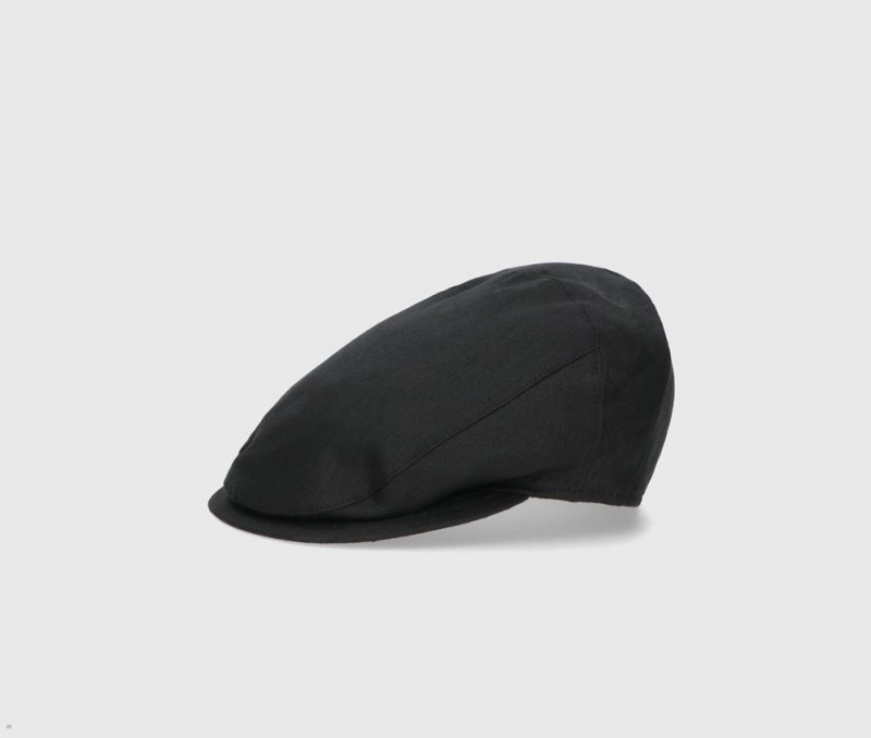 Casquette Plate Borsalino Vincenzo Soft Noir | EFI-64465626