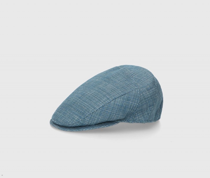 Casquette Plate Borsalino Vincenzo Soft Bleu | XZS-41179346