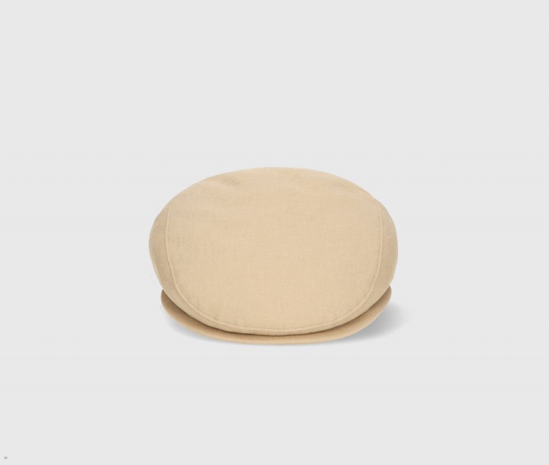 Casquette Plate Borsalino Vincenzo Soft Beige | BDD-32665635