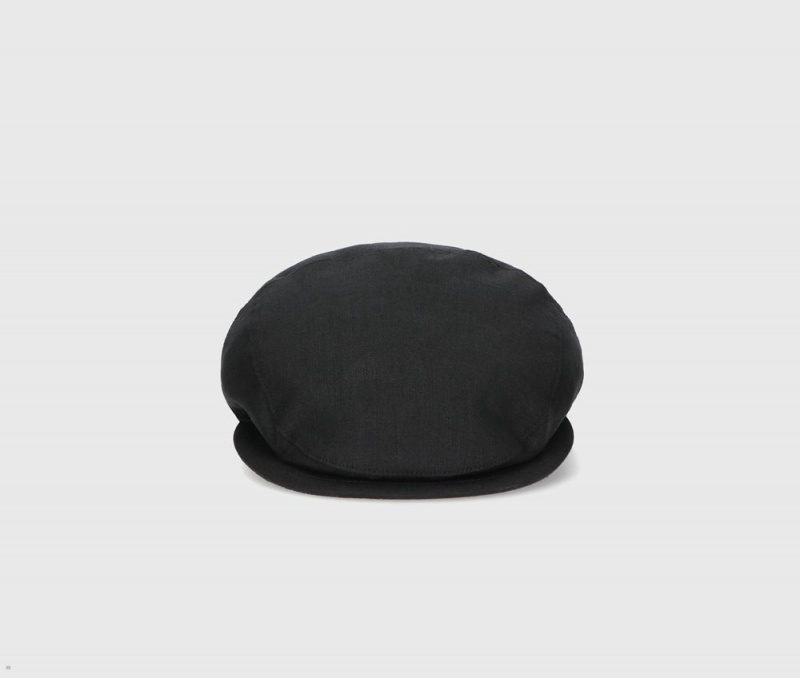 Casquette Plate Borsalino Vincenzo Soft Noir | EFI-64465626